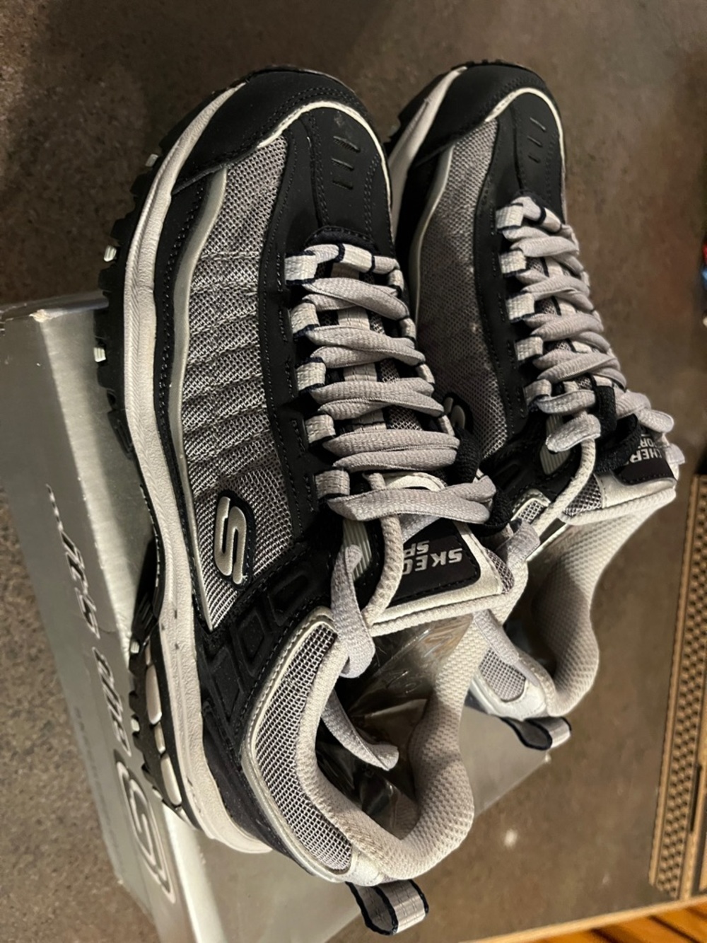 Skechers Men's Navy & Gray Lace-Up Athletic Sneakers